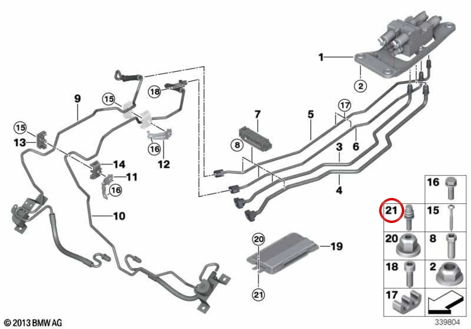 BMW E60 E61 F10 F18… 22,5 mm Dişli Perçin Somun 07147133779