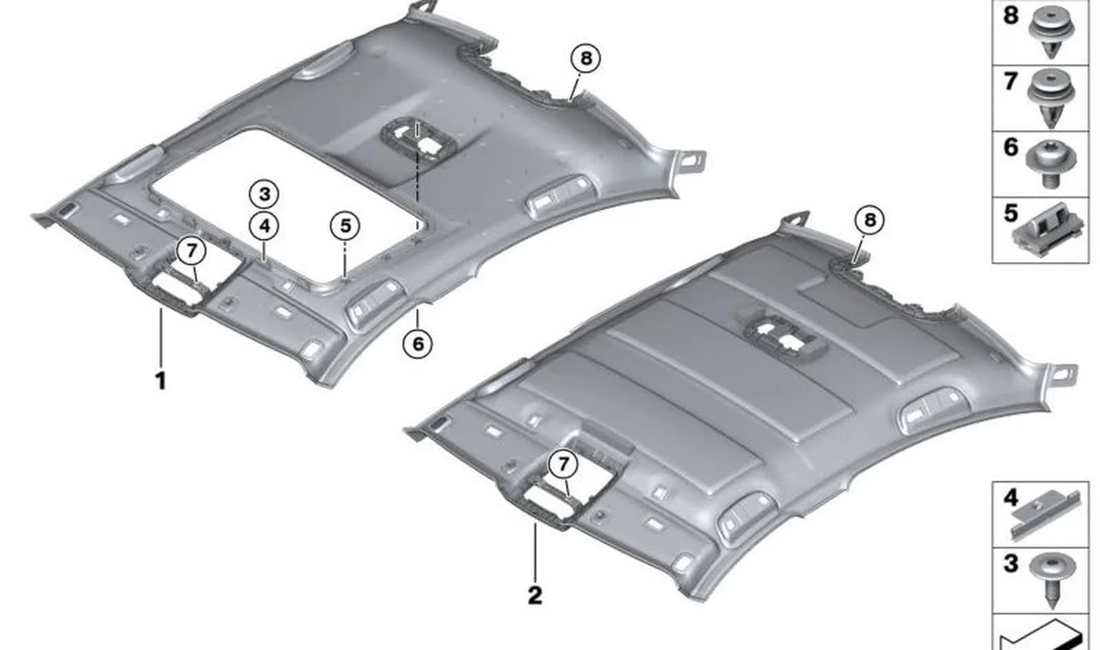 BMW E84 F16 F86 F90… Açılır Tavan Destek Klipsi 07147147141