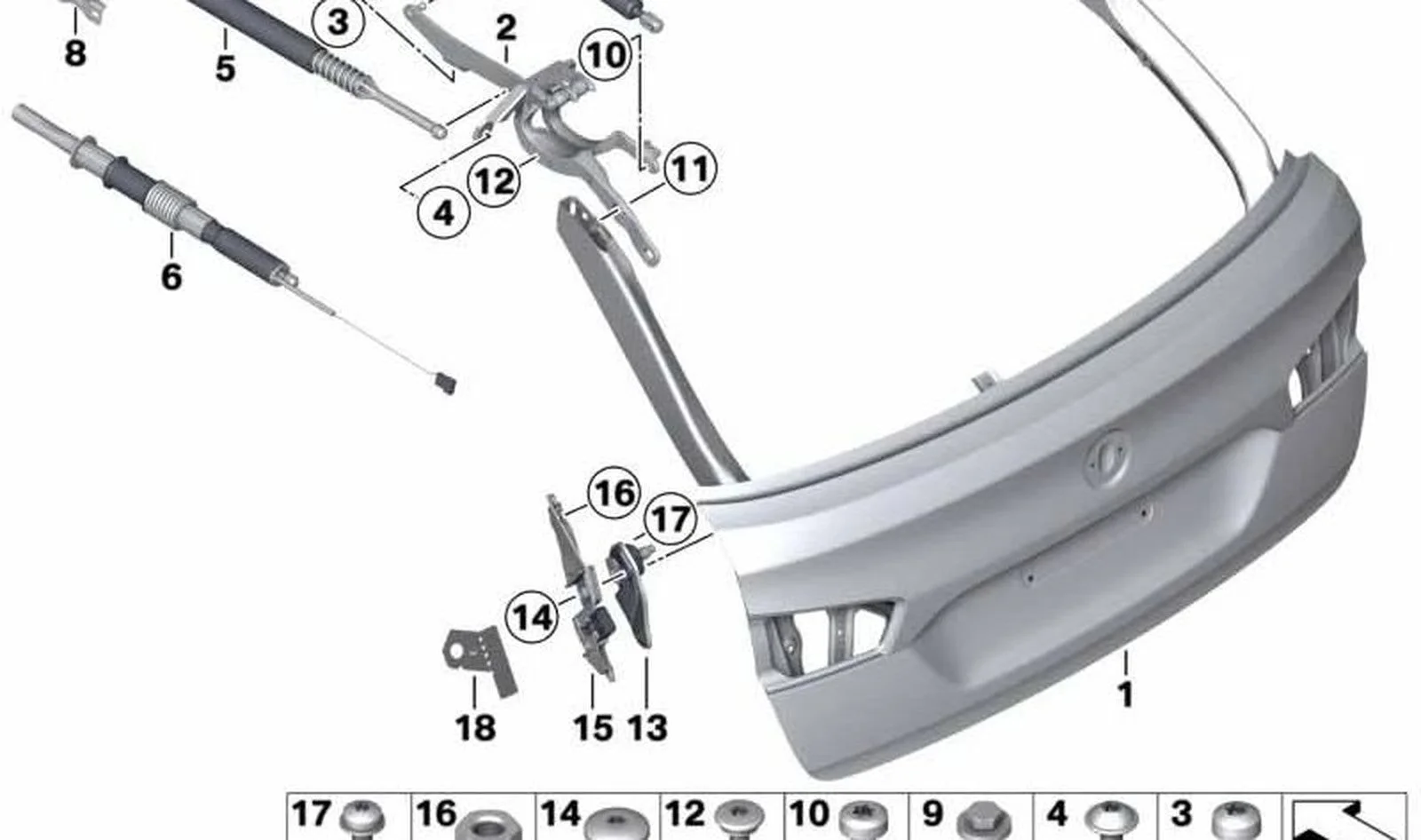 BMW F01 F02 F04 F06… Yüzeye Gömülen Cıvata 07147157128
