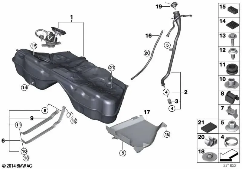 BMW F06 F10 F12 F13 Silindirik ISA Cıvata 07147201918