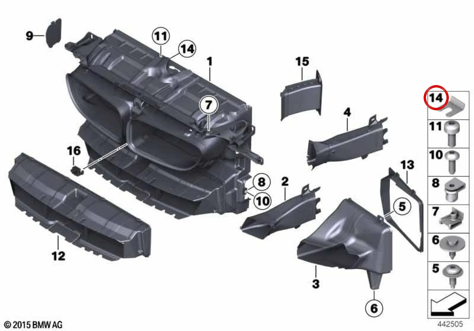 BMW F06 F07 F12 F13 Düz Rondela 07147236240