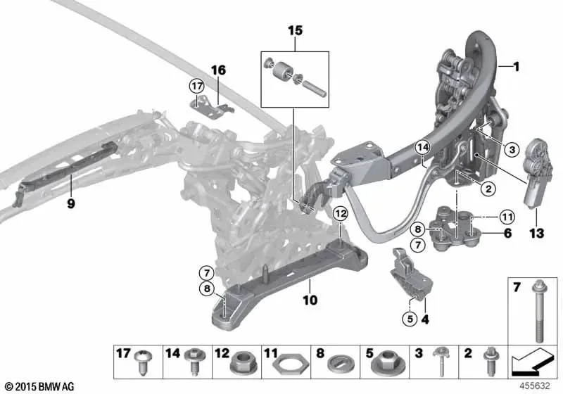 BMW 4 Serisi F33 F83 Rondelalı ASA Cıvatası M8x65 07147316084
