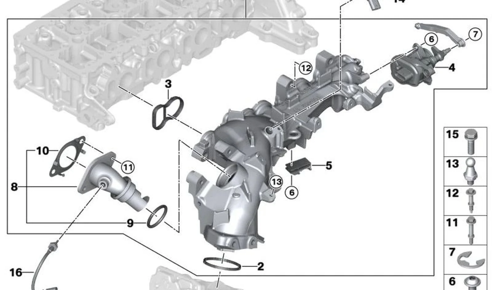 BMW F10 F11 F15 F20… M6x36,5 Sabitleme Cıvatası 07148490193