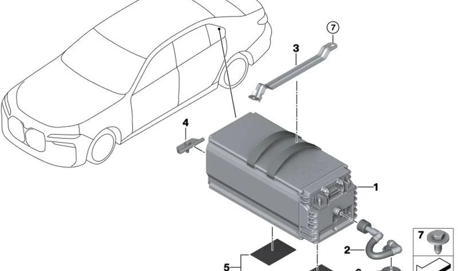 BMW G07 G20 G21 G22… Yalıtım Elemanı 07148780715