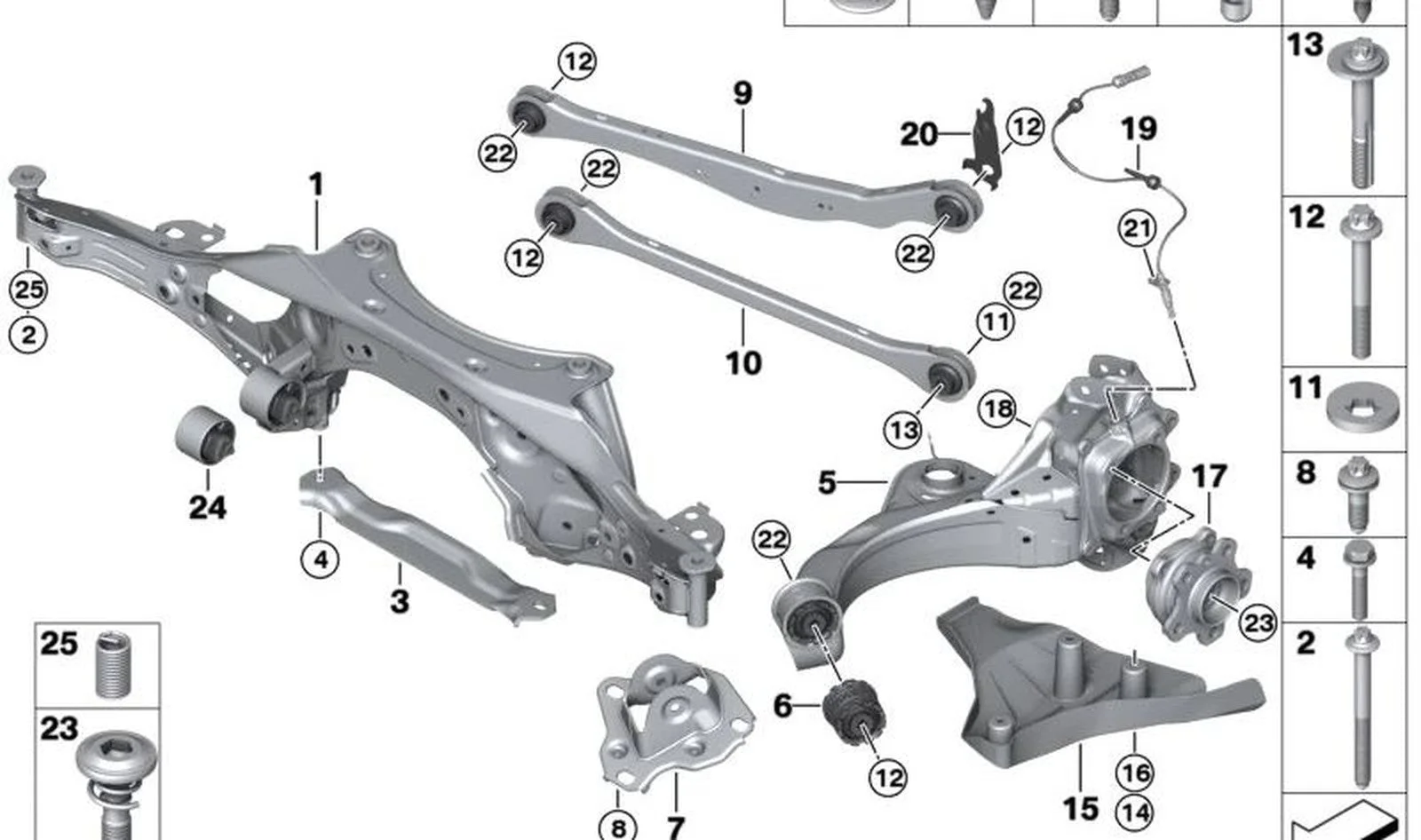 BMW X1 U11 Eksantrik Ayar Rondelası 07148838218