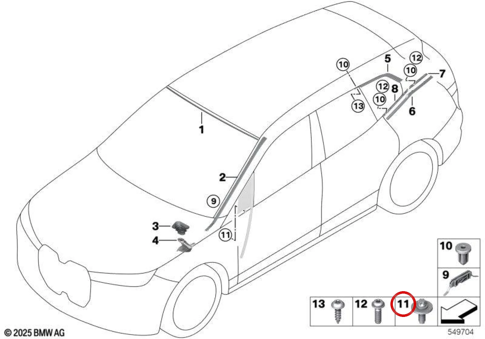 BMW Dişli Cıvata M6x18 07148841964