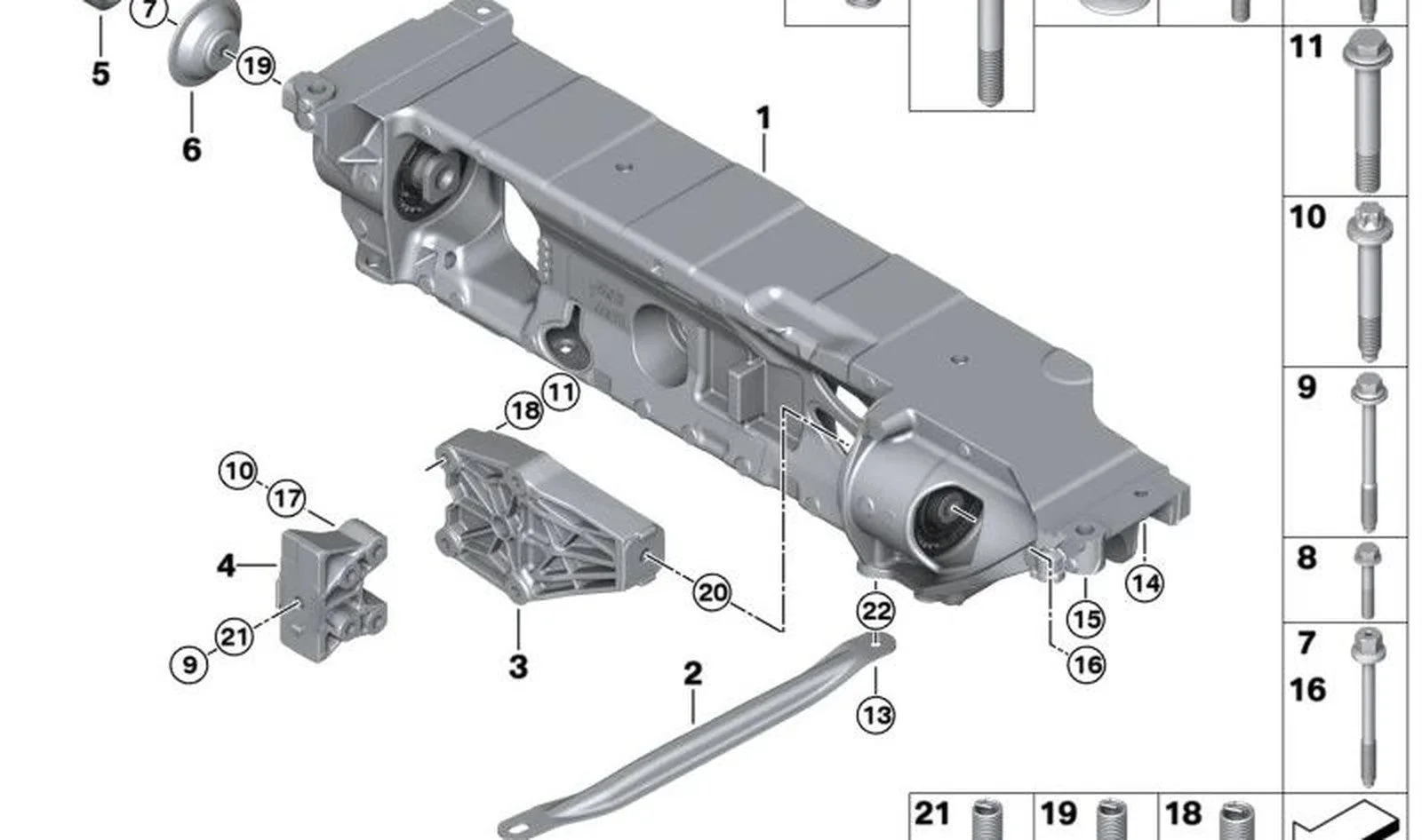 BMW X1 U11 Arka Motor Desteği Cıvatası 07148842279