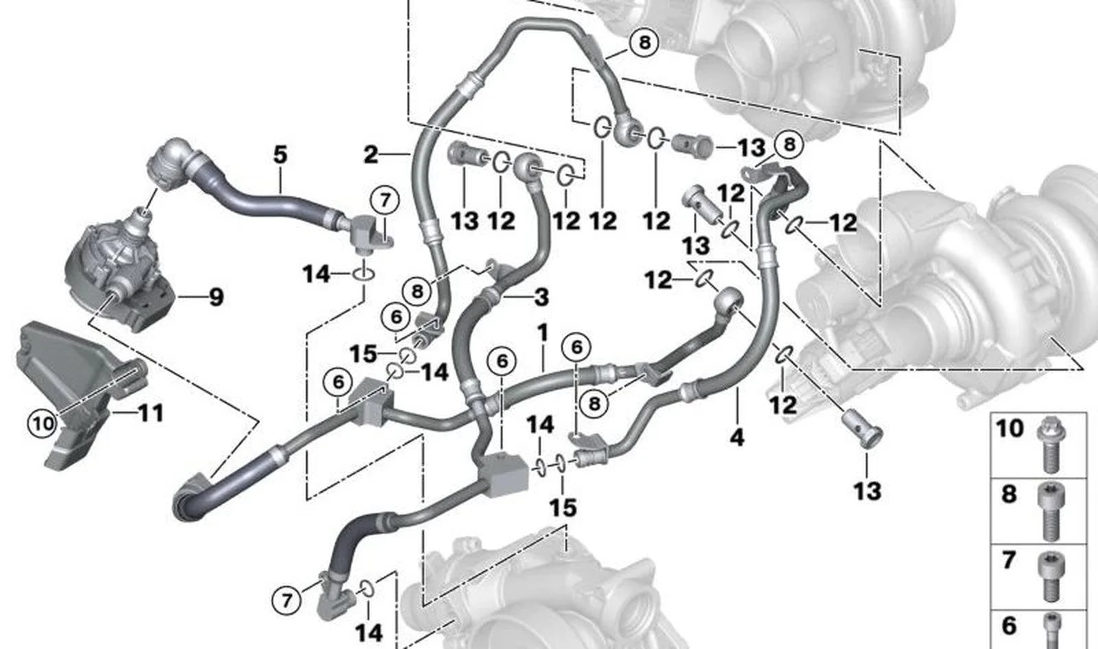 BMW G05 G06 G07 G20… O-Ring Conta 07148854461