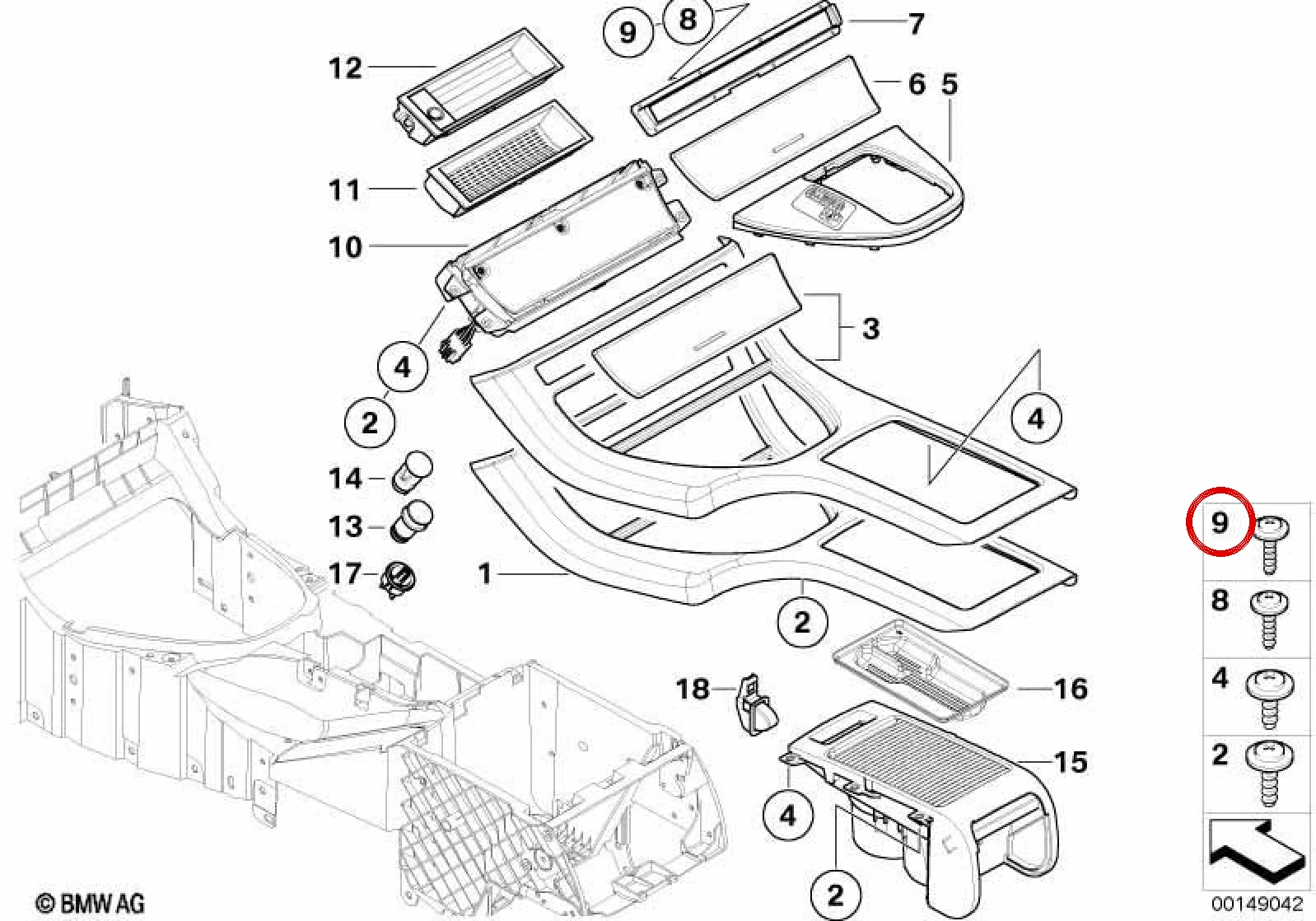 BMW E53 E60 E61 E63… Flanşlı Küçük Vida 2,5x10 07149110286