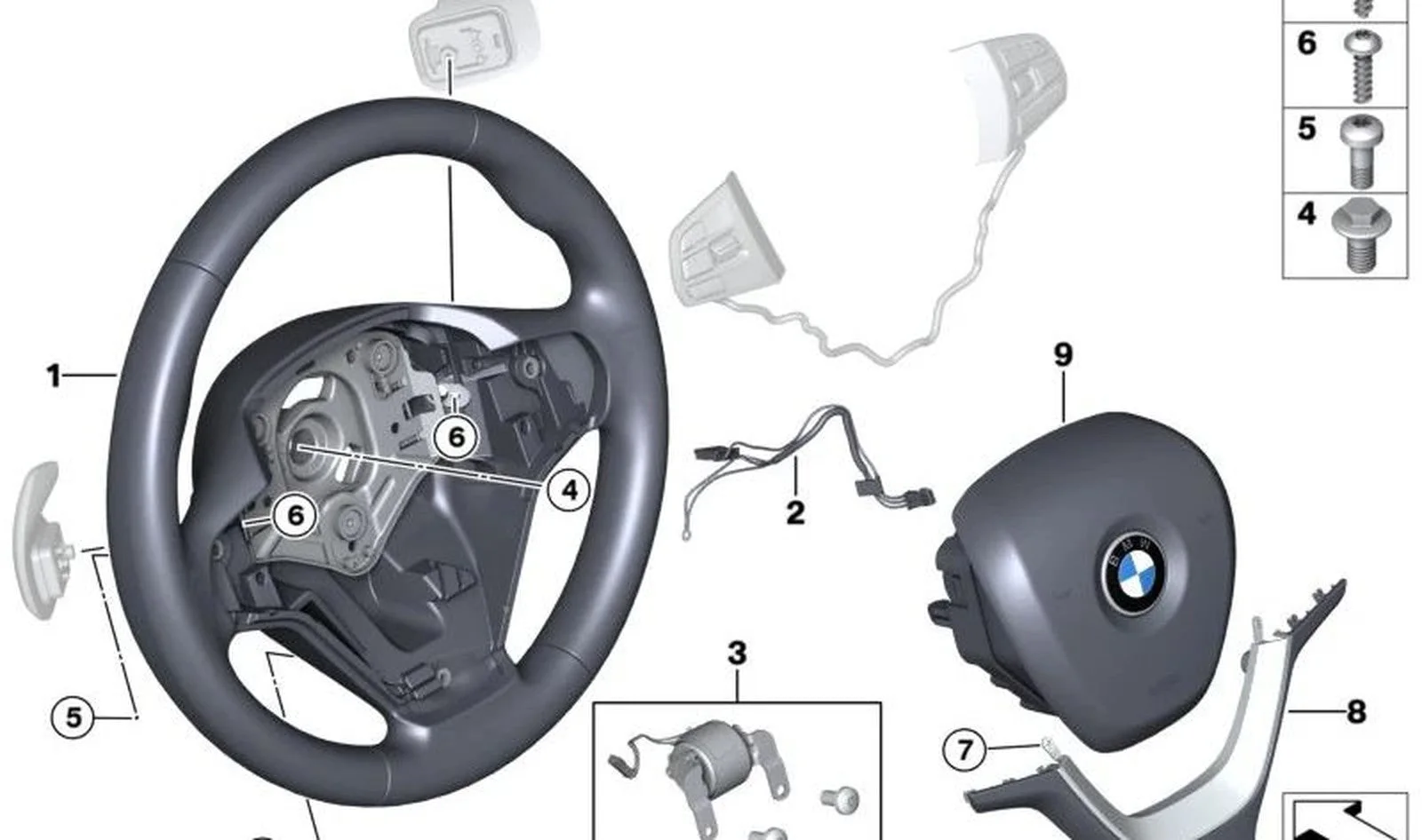 BMW E93 F15 F16 F25… Havşa Başlı İç Mekân Vidası 07149129258