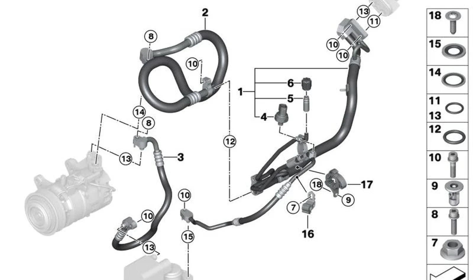 BMW F20 F21 F22 F23… Klima Borusu Tutucu Braketi 07149352228