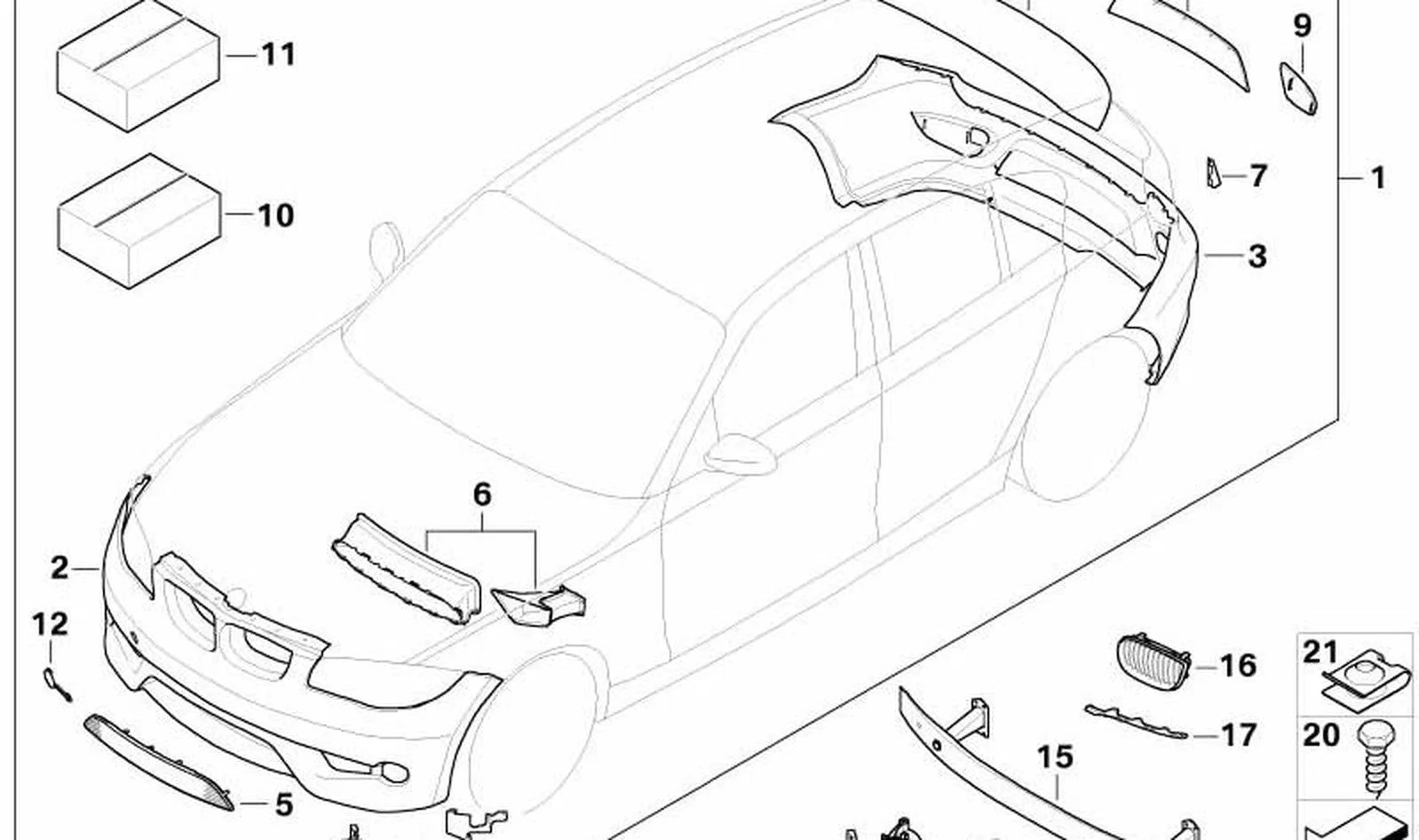 BMW 1 Serisi E81 E87 Sis Far Braketi Sol 51117118151