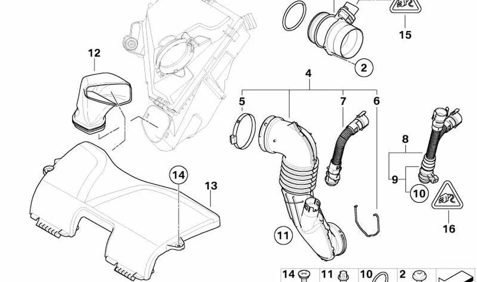 BMW 1 Serisi E87 Havalandırma Borusu 13717797466
