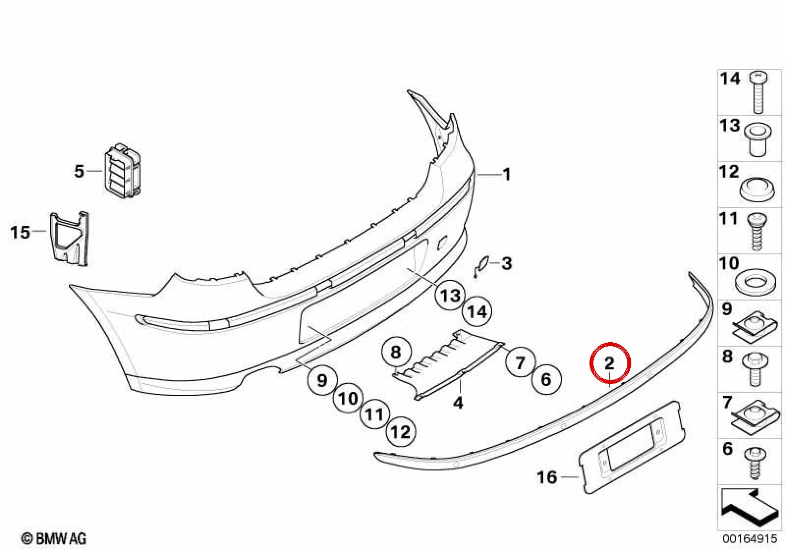 BMW 1 Serisi E87 Lci Arka Tampon Orta Kaplaması PDC 51127186088