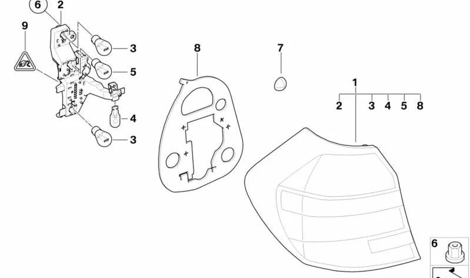 BMW 1 Serisi E87 Lci LED Li Stop Sağ 63217181298