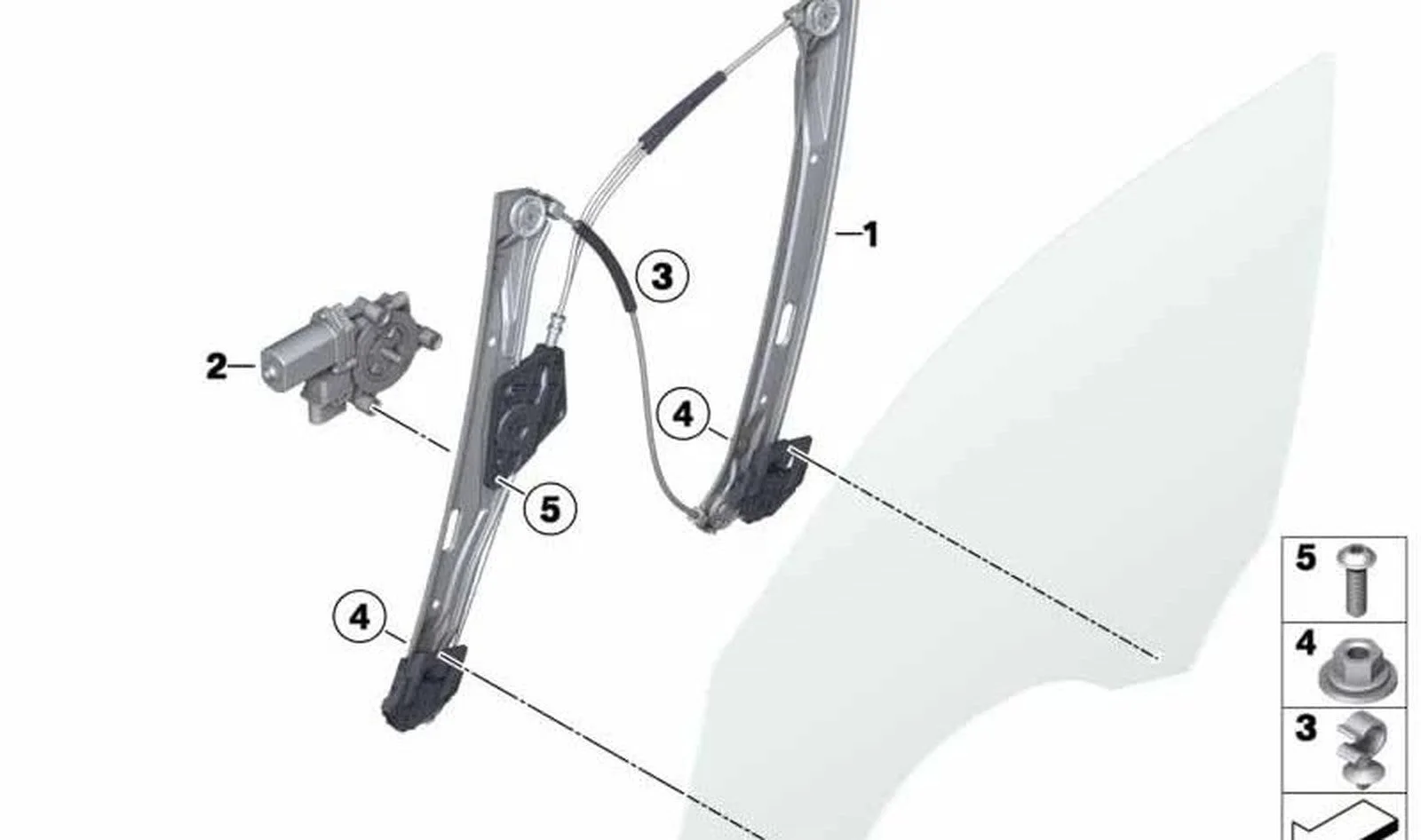 BMW 1 Serisi F20 Ön Cam Kaldırma Motoru Sol 67627406623