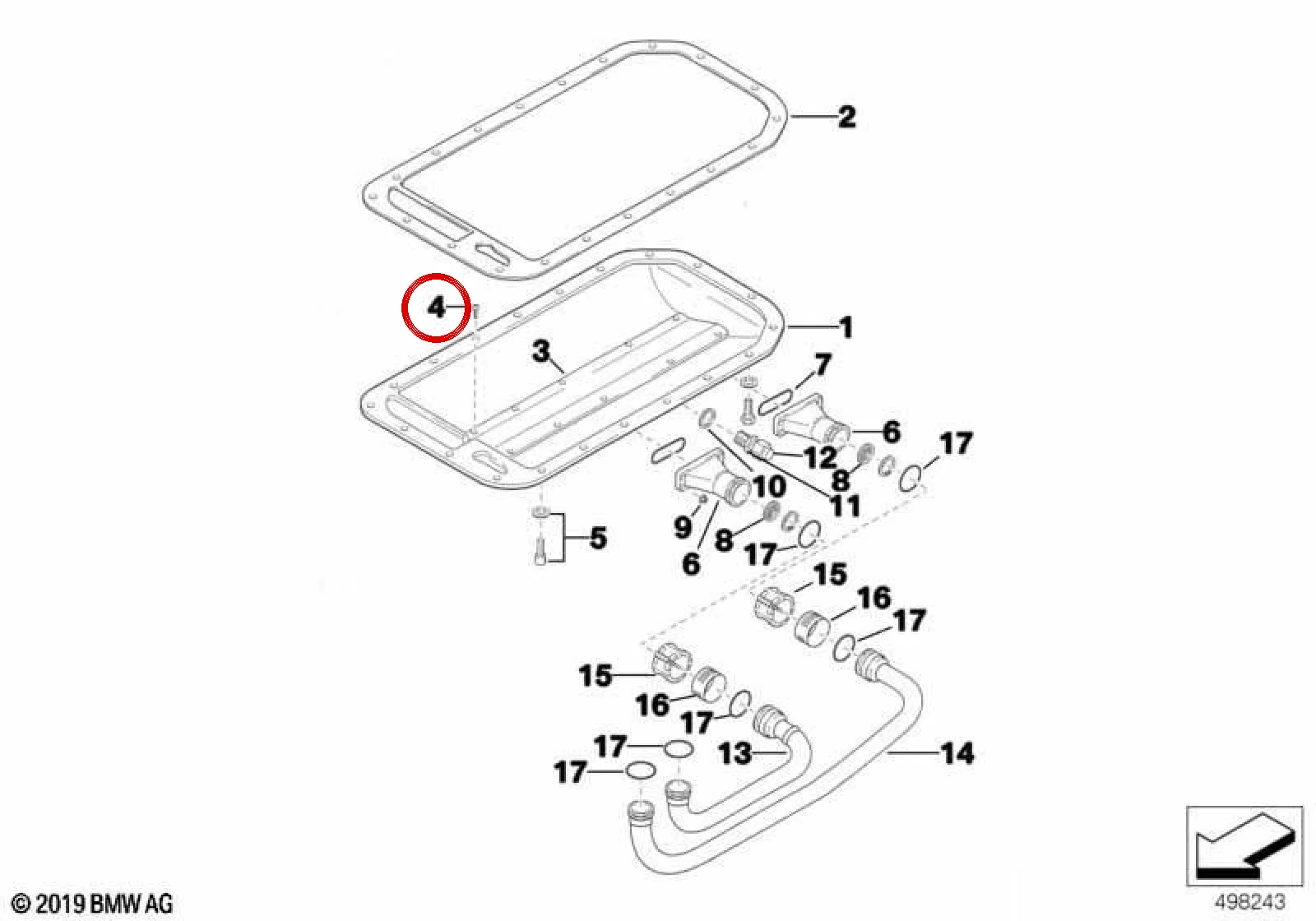 BMW 3 Serisi E30 E36 Kendinden Kilitli Altıgen Somun M5 11001313169