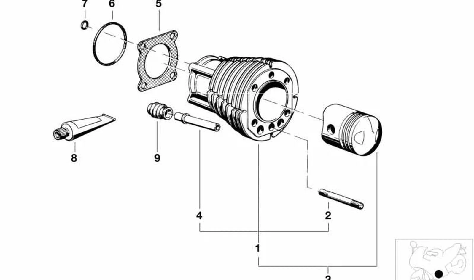 BMW E21 E24 E28 E30 O-Ring Conta 11111262141