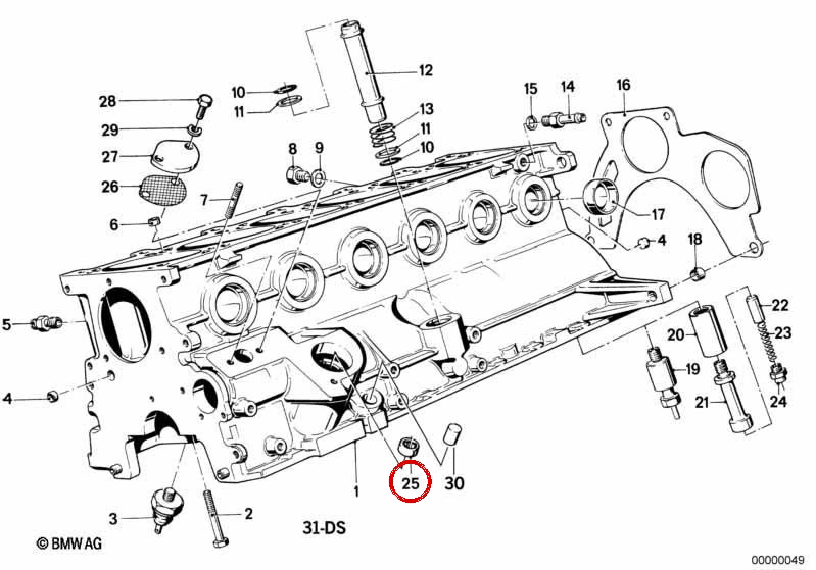 BMW E21 E28 E30 E34 İğneli Yatak Burcu 11111265180