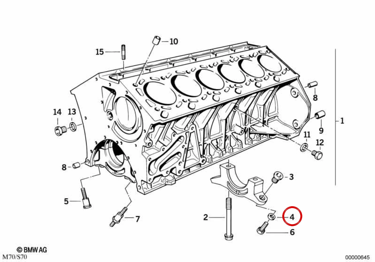 BMW E31 E32 Motor Bloğu Bağlantı Pulu 11111710133