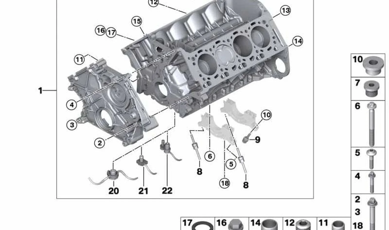 BMW F01 F02 F06 F07… Pistonlu Krank Karteri 11112351175