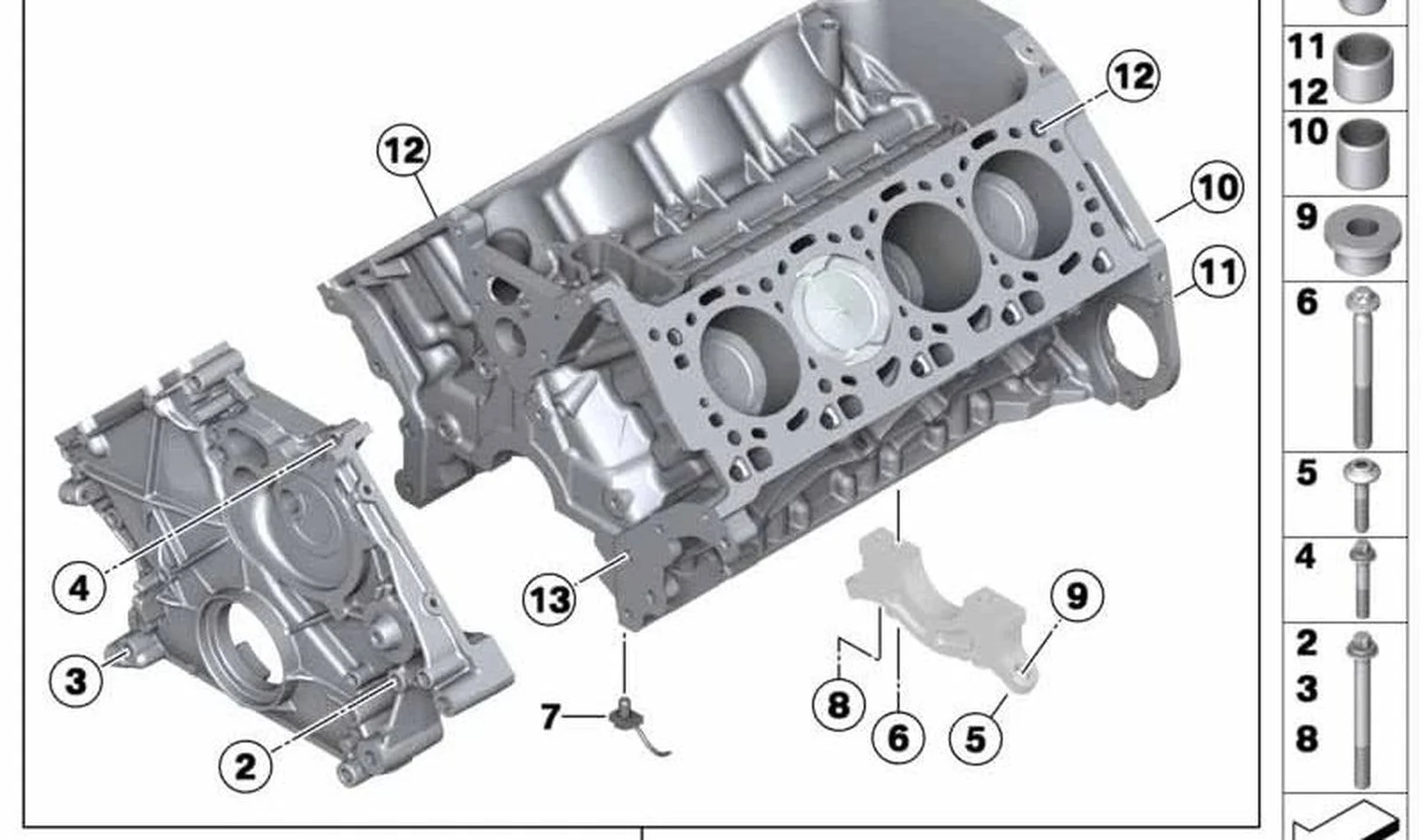 BMW F06 F10 F12 F13 Pistonlu Silindir Karteri 11112351268