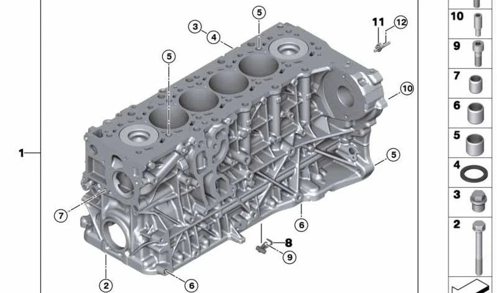 BMW F01 F06 F07 F10… Geniş Uyumlu Pistonlu Silindir Bloğu 11112359841