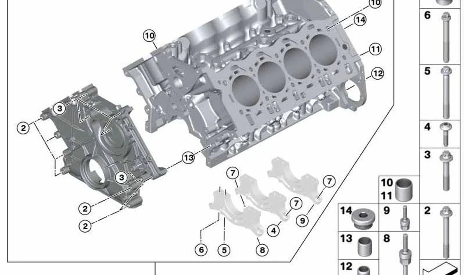 BMW G05 G07 G11 G12… Krank Mili Motor Gövdesi 11118600981