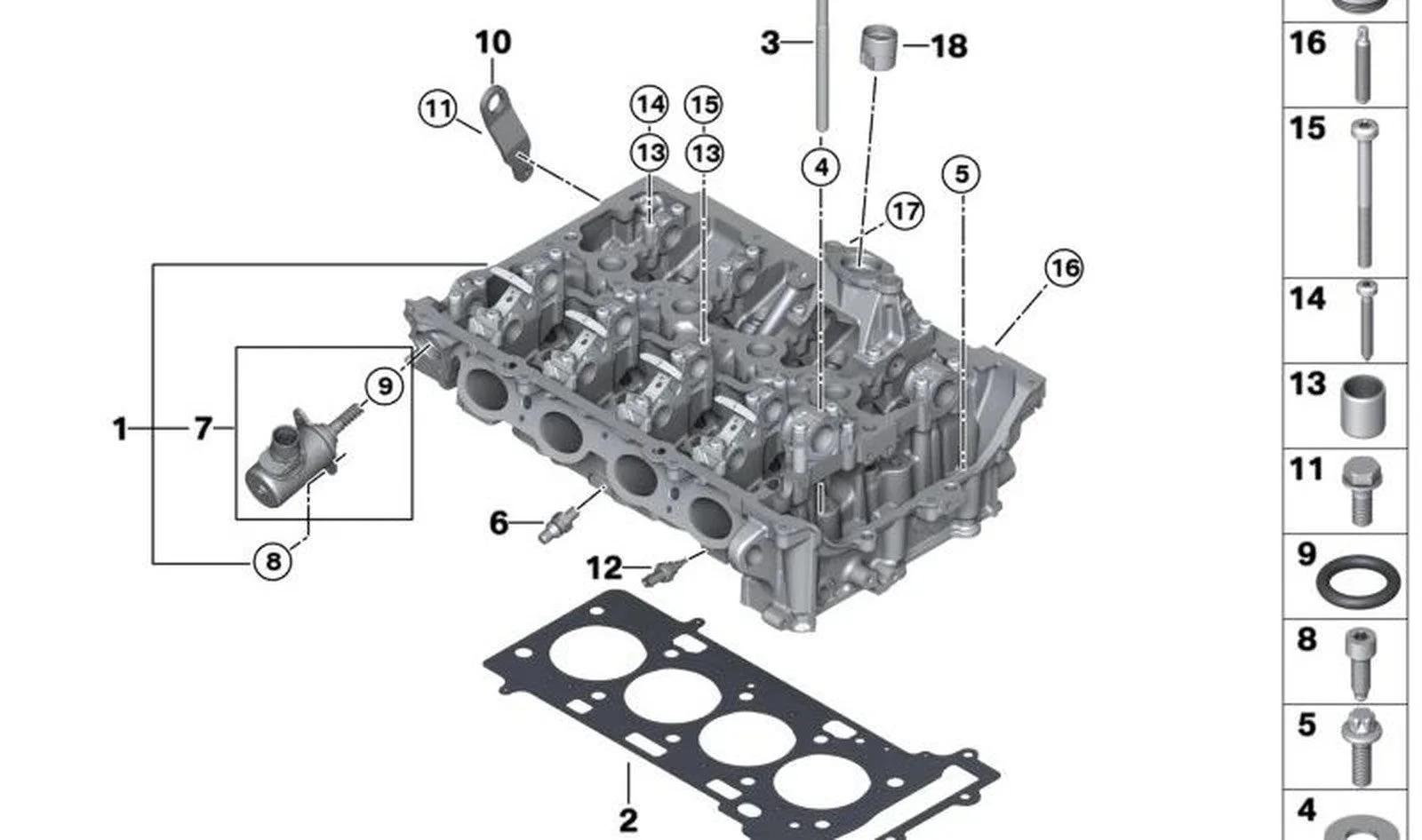 BMW G01 G02 G06 G08… Supaplı Silindir Kapağı 11121021715