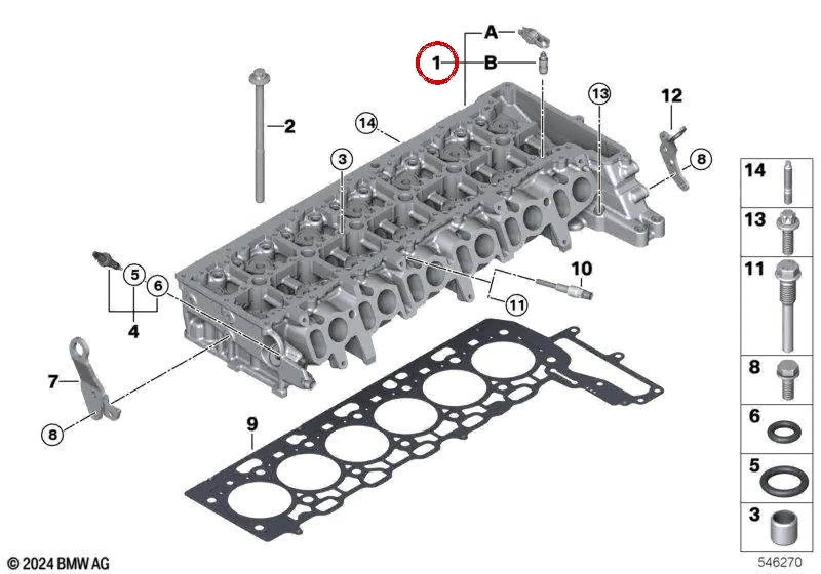 BMW G01 G02 G11 G12… Komple Supaplı Silindir Kapağı 11121031789