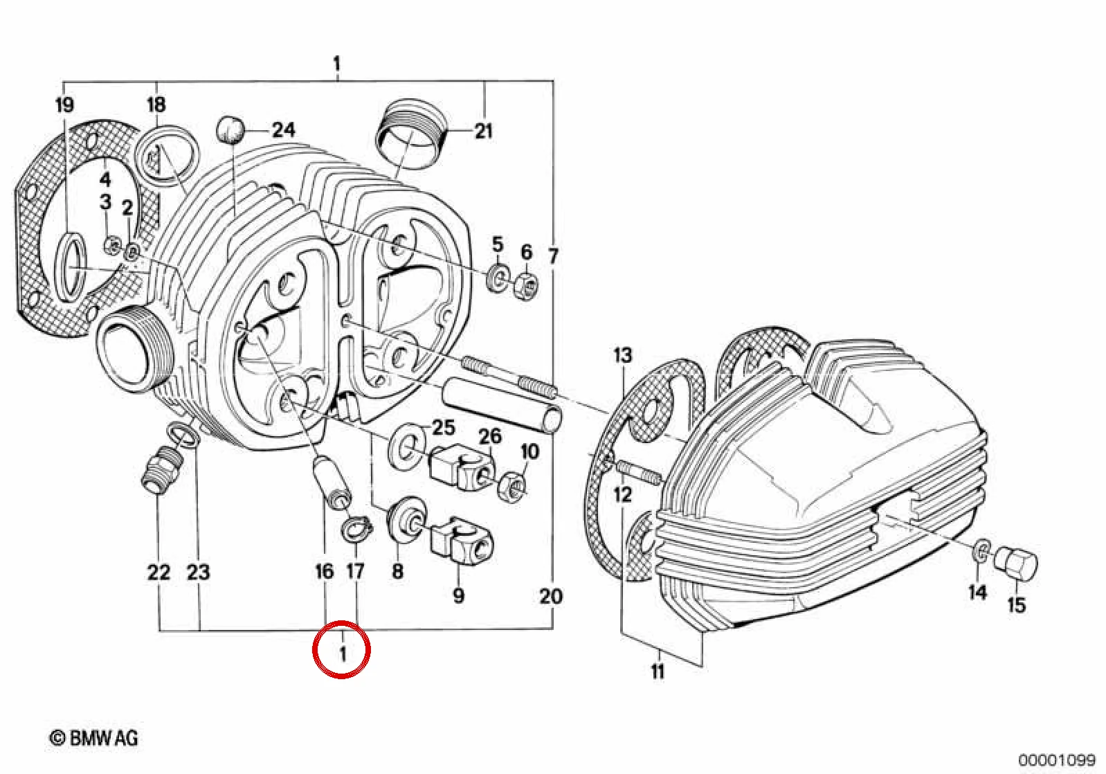 BMW E31 E32 E34 E38… Sol Silindir Kafası Contası 11121338677