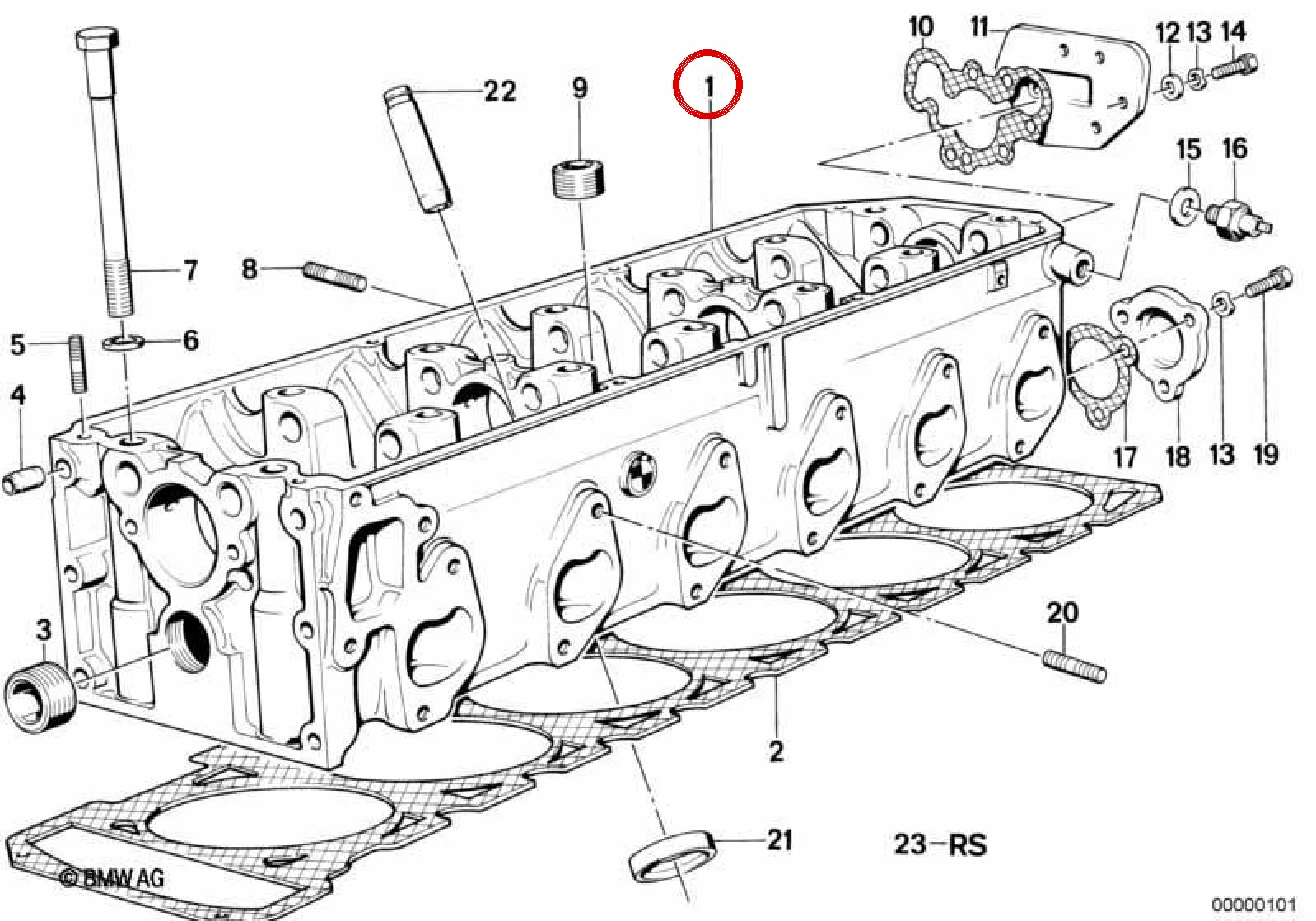 BMW E32 E34 Silindir Kapak Contası 11121706569