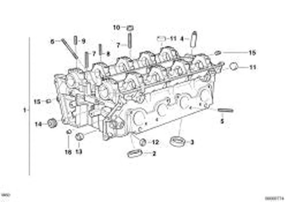 BMW E32 E34 E38 Komple Silindir Kapağı 11121731912