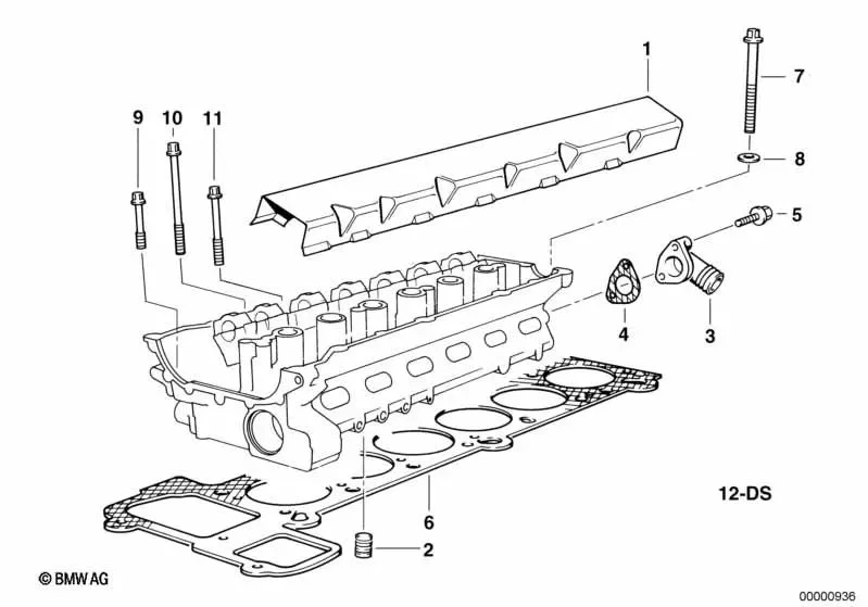 BMW E36 E38 E39 E53 Motor Kapağı 11121740163