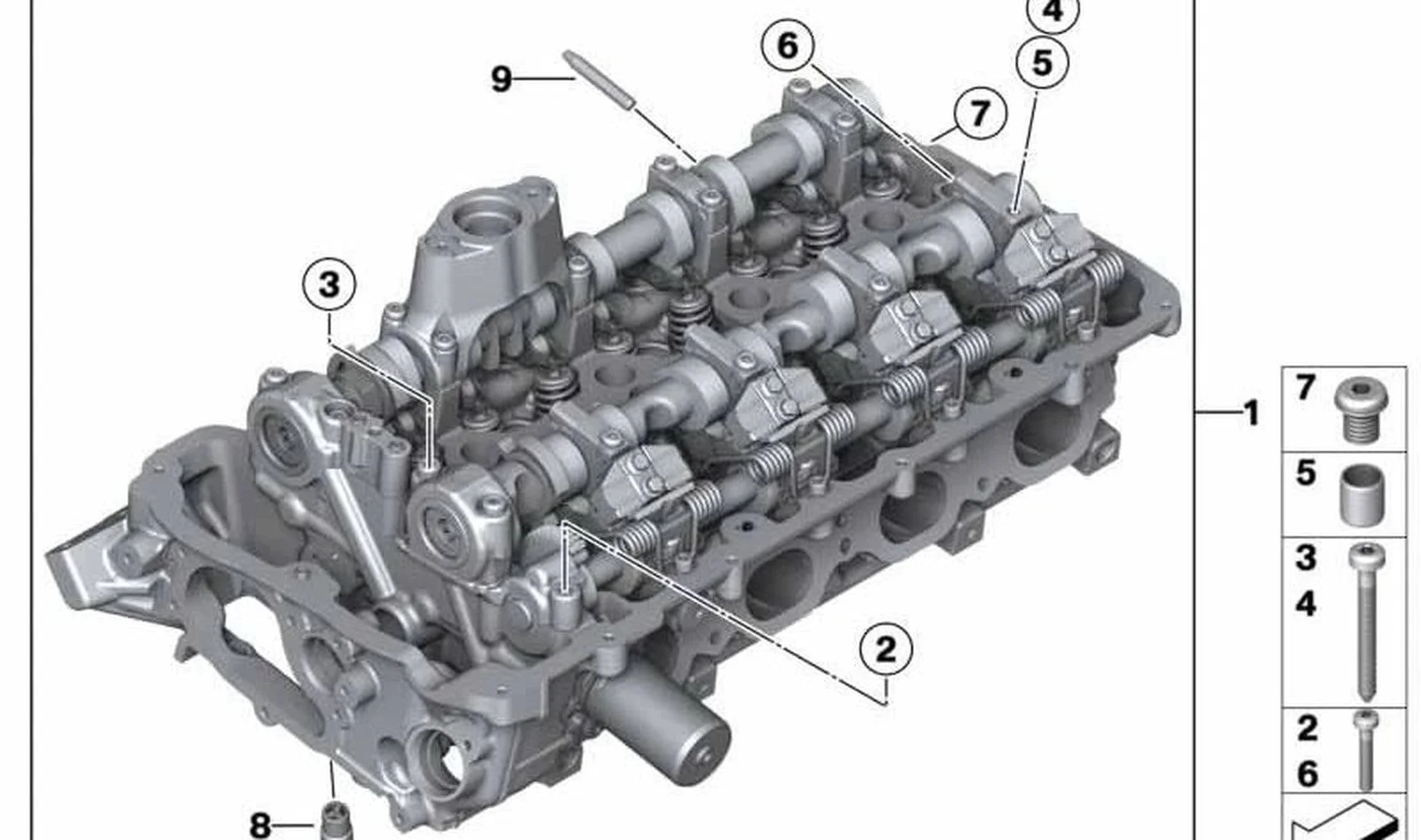 BMW F01 F02 F06 F07… Arka Grup Supaplı Silindir Kapağı 11122118168