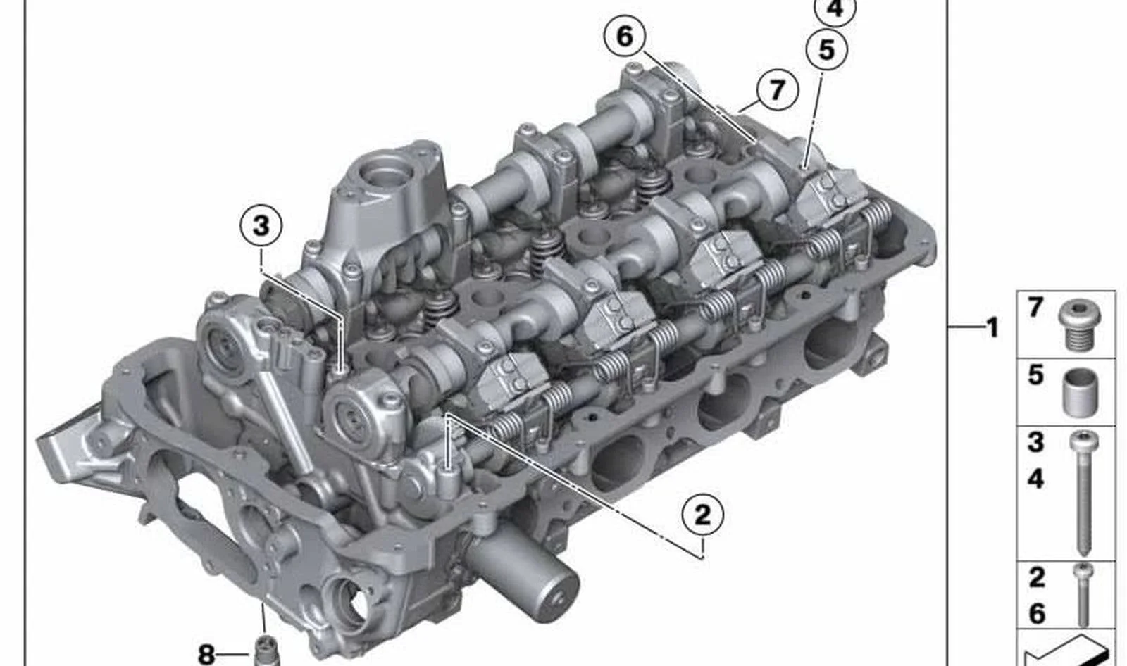BMW F06 F10 F12 F13… Arka Sıra Supap Takımlı Kapak 11122118178