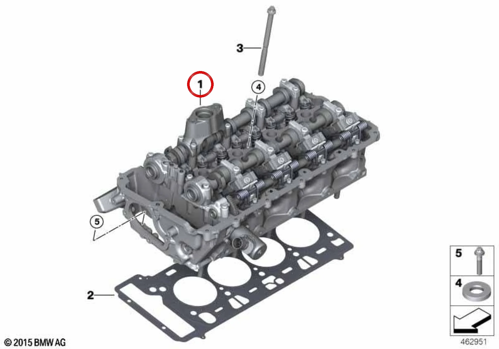 BMW G11 G12 G30 Ön Grup Supap Takımlı Silindir Kapağı 11122906618