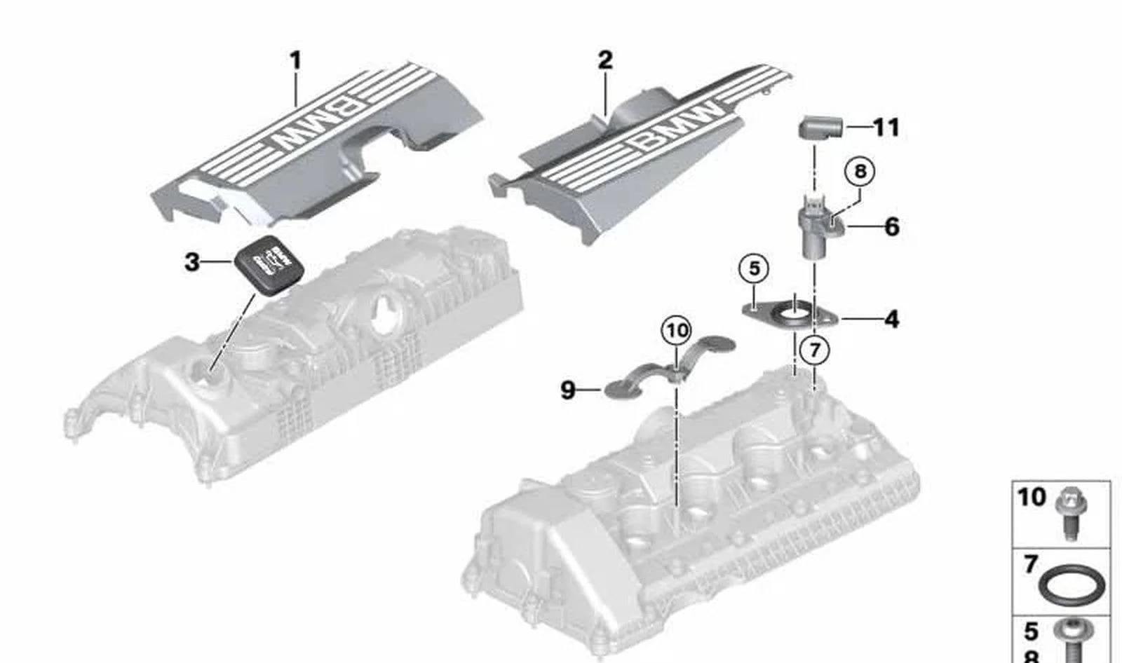 BMW E53 E60 E61 E63… Motor Kapağı Cıvatası 11127521756