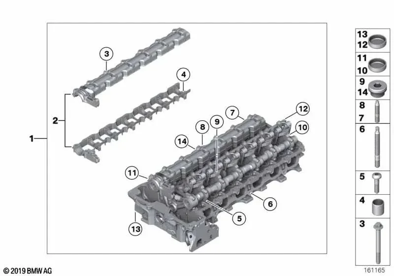 BMW E60 E61 E83 E85… Supap Mekanizmalı Silindir Kapağı 11127591618