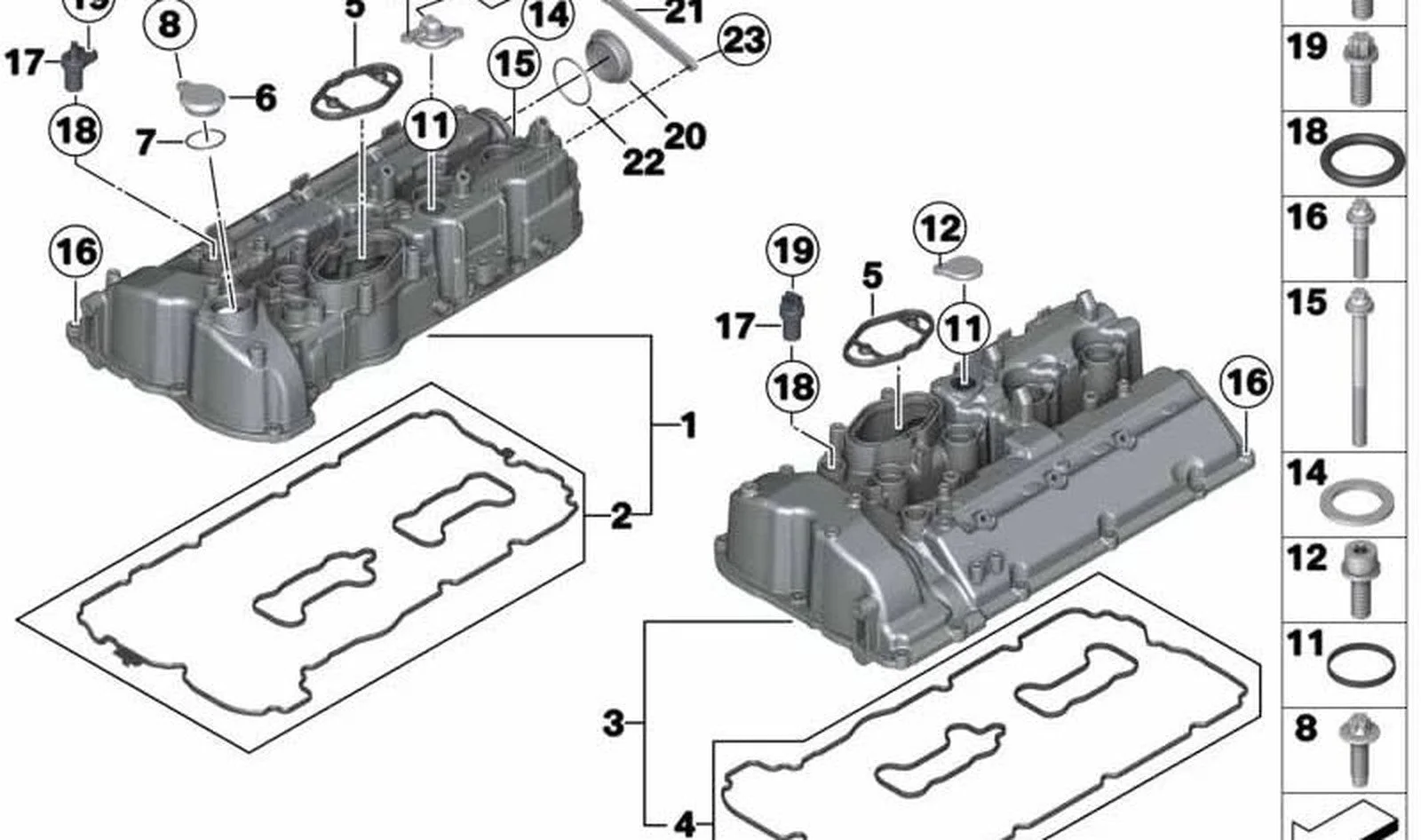 BMW F06 F10 F12 F13… Silindir Üst Kapağı 11127638639