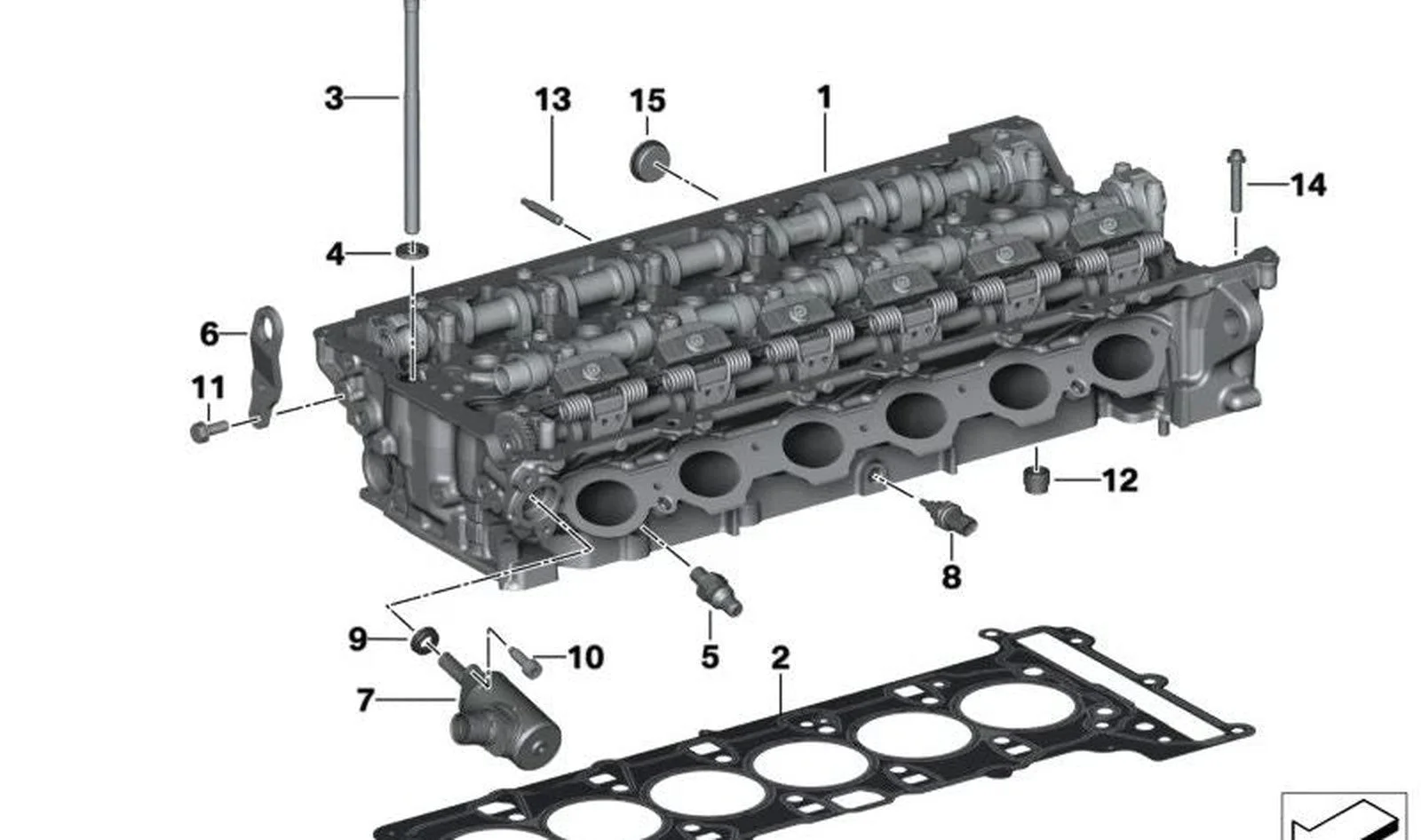 BMW G01 G02 G05 G06… Supap Donanımlı Silindir Kapağı 11127934494