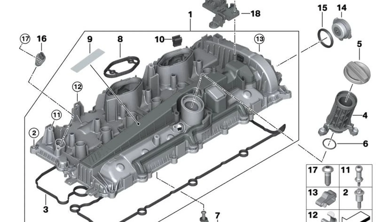 BMW F97 F98 G20 G21 Külbütör Kapağı 11128064479