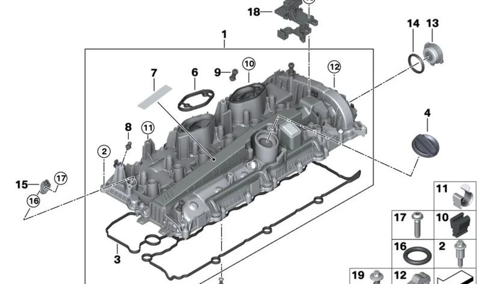 BMW 3 Serisi G20 G21 Külbütör Kapağı Alüminyum Cıvatası 11128093087