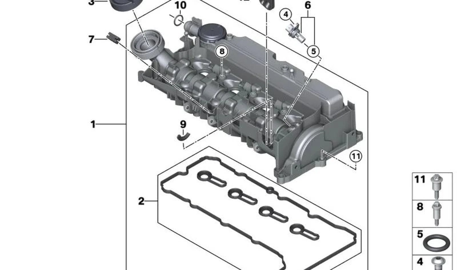 BMW F39 F40 F44 F45… Dekuplaj Elemanı 11128594263