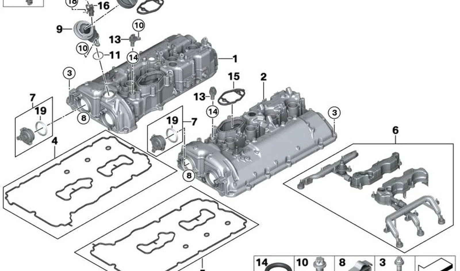BMW F90 F91 F92 F93… Külbütör Kapağı 11128601707