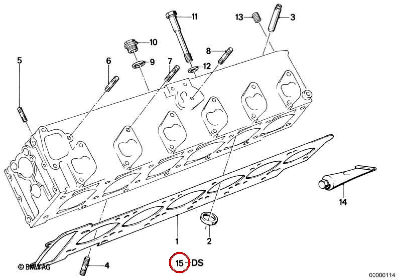 BMW 6 Serisi E24 Silindir Kapak Conta Takımı 11129065708