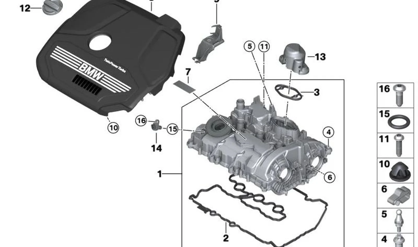BMW F20 F21 F22 F23… Külbütör Kapağı Conta Takımı 11129797215
