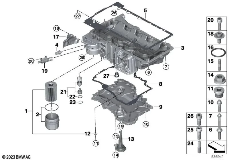 BMW F90 F91 F92 F93 Üst Yağ Karteri 11137852270