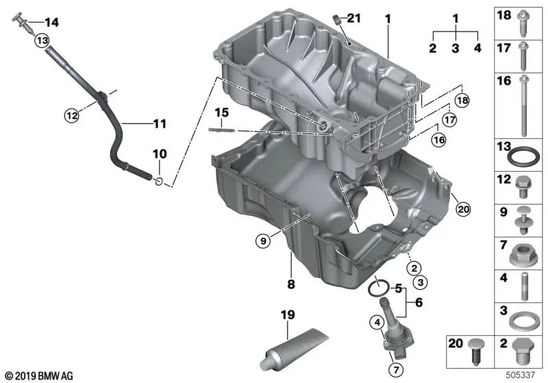 BMW G11 G12 G20 G21… Yağ Haznesi Karteri 11138513658
