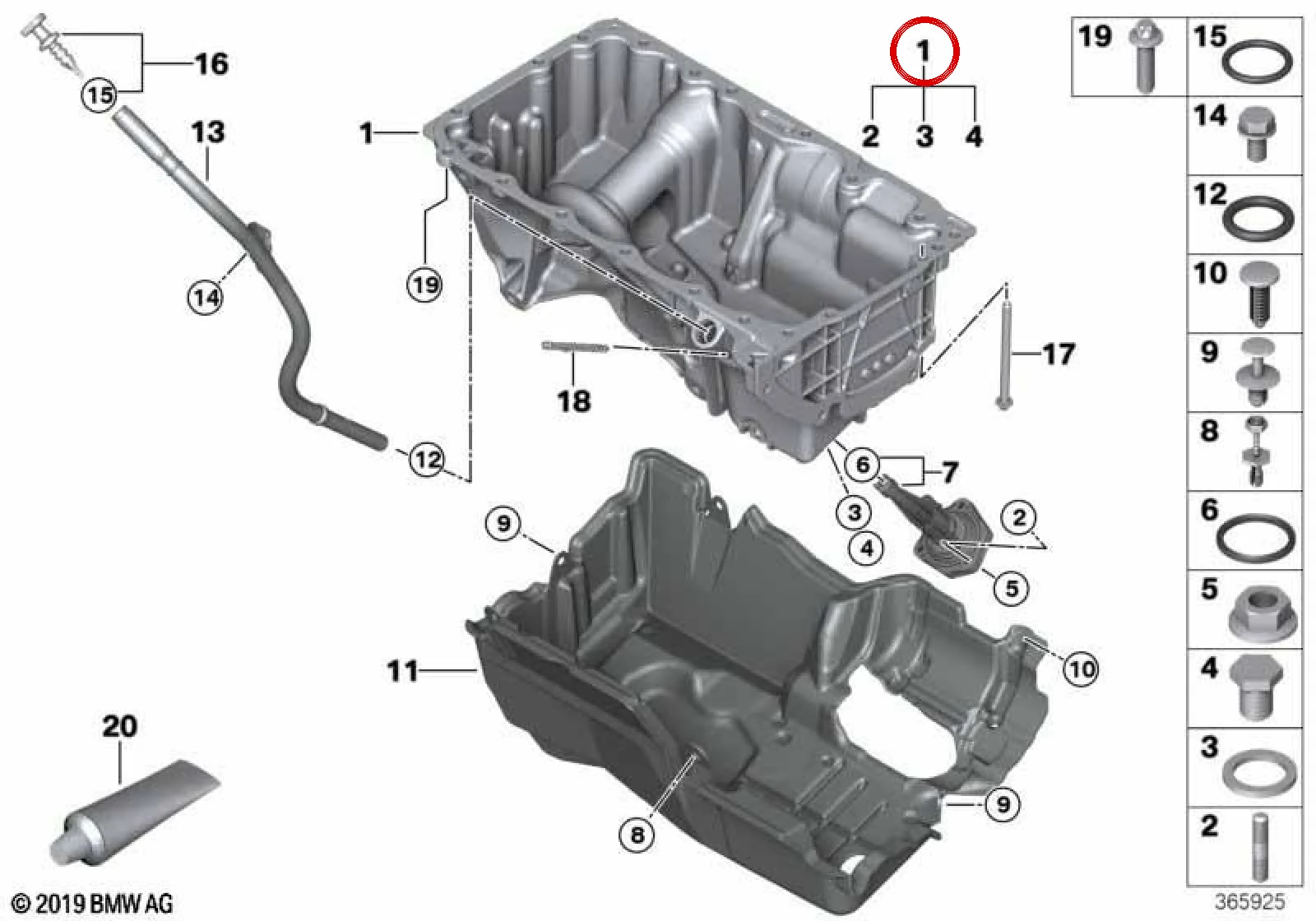 BMW F20 F21 F22 F25… Motor Altı Karteri 11138513662
